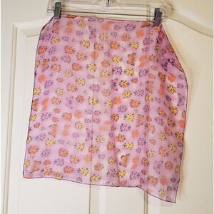 Ladybug Butterflies Sheer Pink Scarf